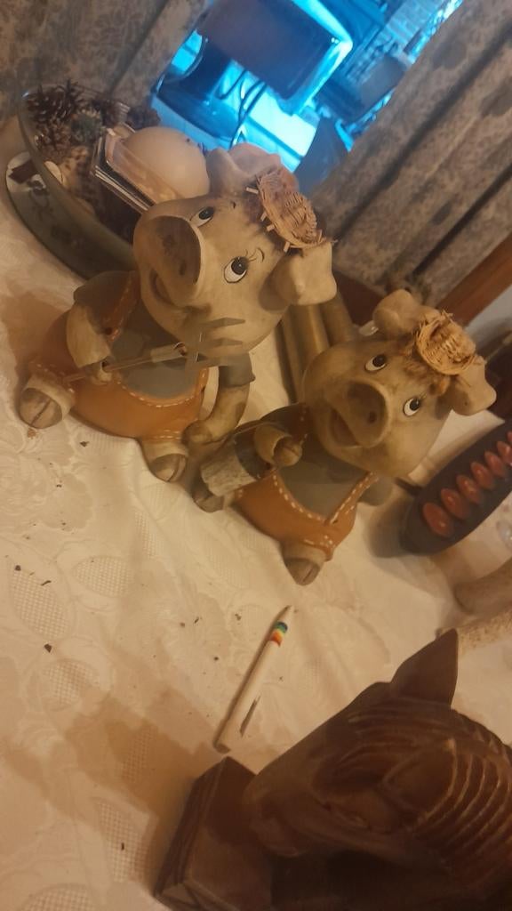 Mooi koppel varkentjes in de vorm van spaarpotten, Verzamelen, Spaarpotten, Ophalen