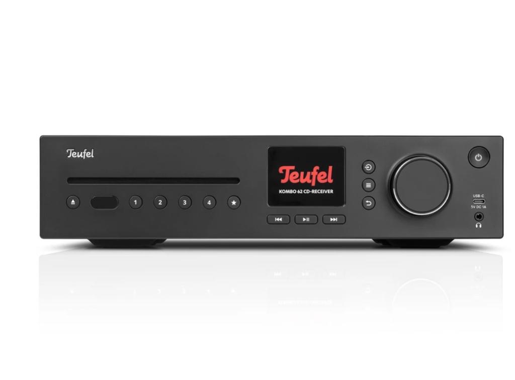Teufel KOMBO 62 cd-receiver Versterker   + Streamer, Overige merken, Ophalen of Verzenden, Zo goed als nieuw, 120 watt of meer