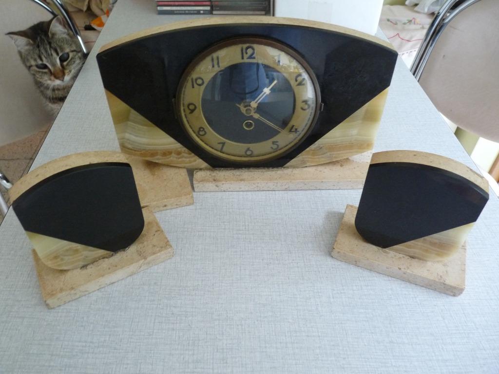 Marmeren rand/klok - vintage, Ophalen
