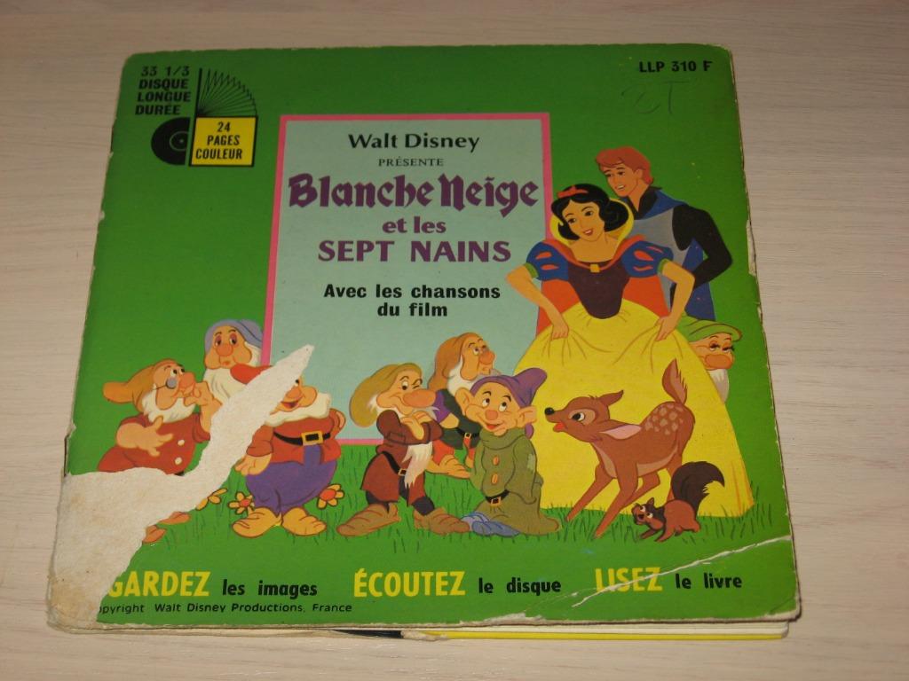 disque vinyl 45 tours Blanche Neige Et Les Sept Nains, CD & DVD, Vinyles | Enfants & Jeunesse, Comme neuf, Éducatif, Enlèvement ou Envoi