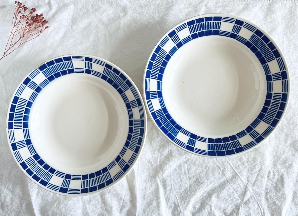 Lot de 2 assiettes creuses Badonviller Nil, Assiettes(s), Enlèvement ou Envoi, Aucun, Badonviller