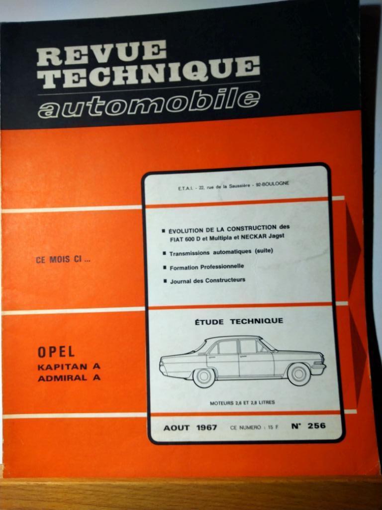 RTA - Opel Kapitan Admiral - Fiat 600 D - n 256, Verzenden