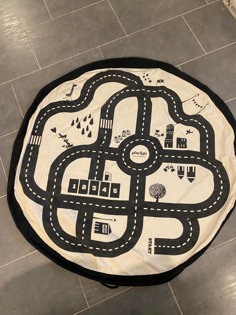 Play&Go ecru speelmat opbergzak met autobaan, Kinderen en Baby's, Ophalen, Zo goed als nieuw