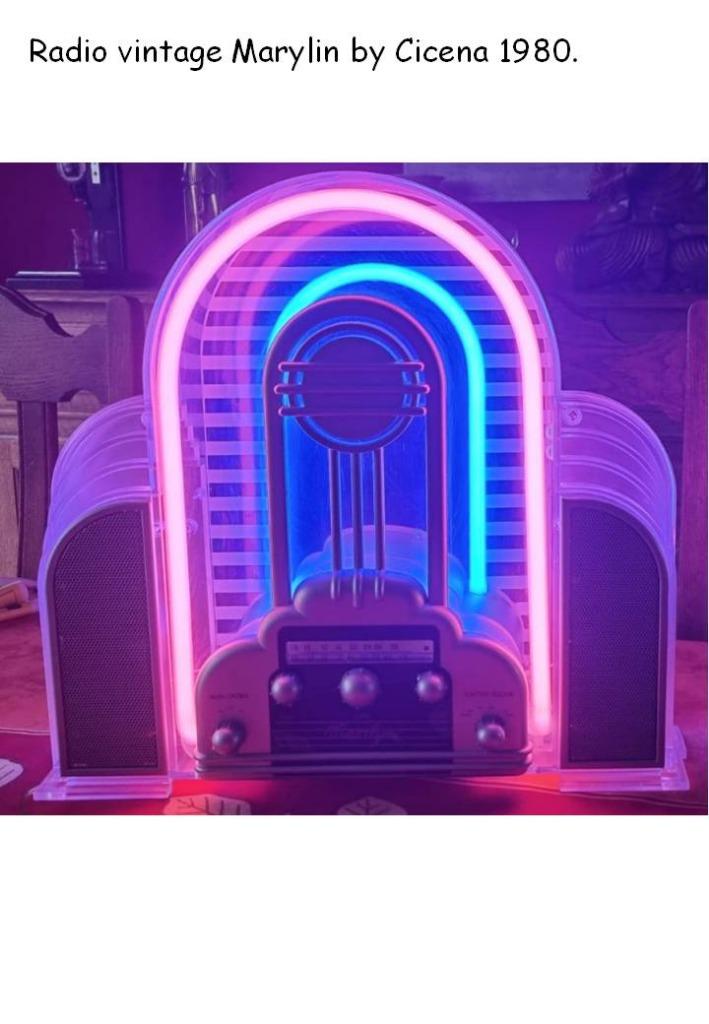 Radio Marilyn avec néons., Antiquités & Art, Enlèvement