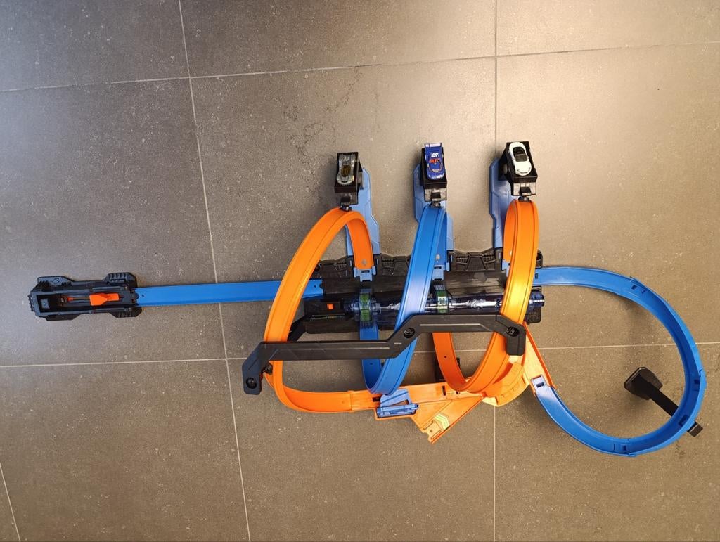 Hot Wheels crash circuit (3 auto's inbegrepen), Ophalen, Gebruikt, Hot Wheels