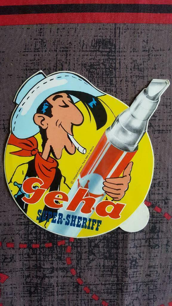 Autocollant Geha Lucky Luke, Collections, Autocollants, Neuf, Bande dessinée ou Dessin animé, Enlèvement ou Envoi