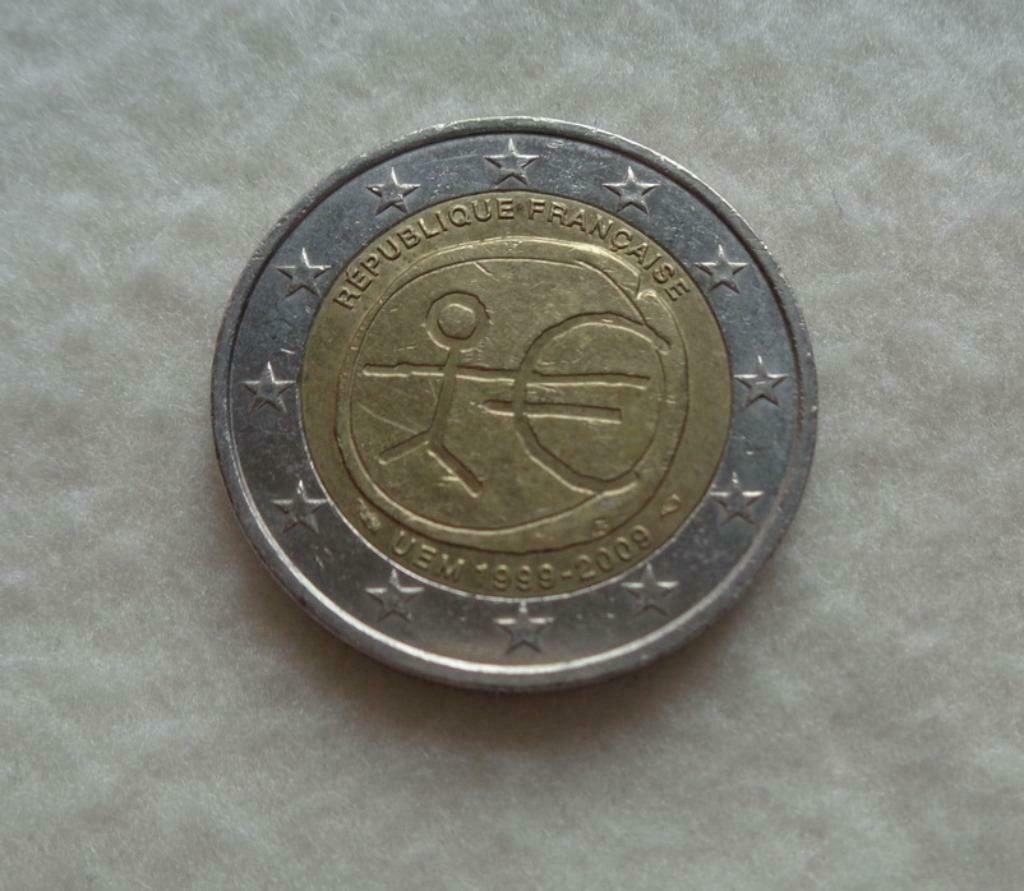 Pièce de monnaie 2€ "REPUBLIQUE FRANCAISE". 1999/2009.N8, Ophalen of Verzenden