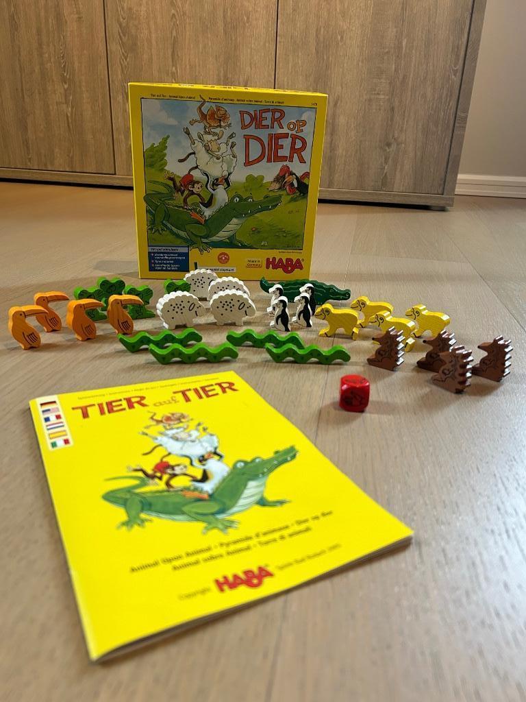Haba dier op dier stapelspel, Kinderen en Baby's, Ophalen, Zo goed als nieuw, Puzzelen