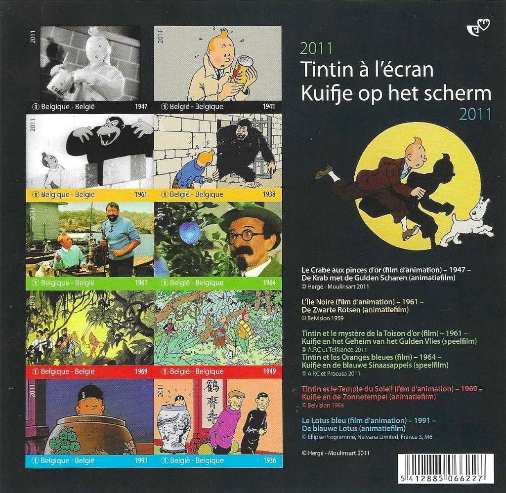 België Kleurvelletje van blok 192 Kuifje, Ophalen of Verzenden, Zonder gom, Zonder envelop, Postfris