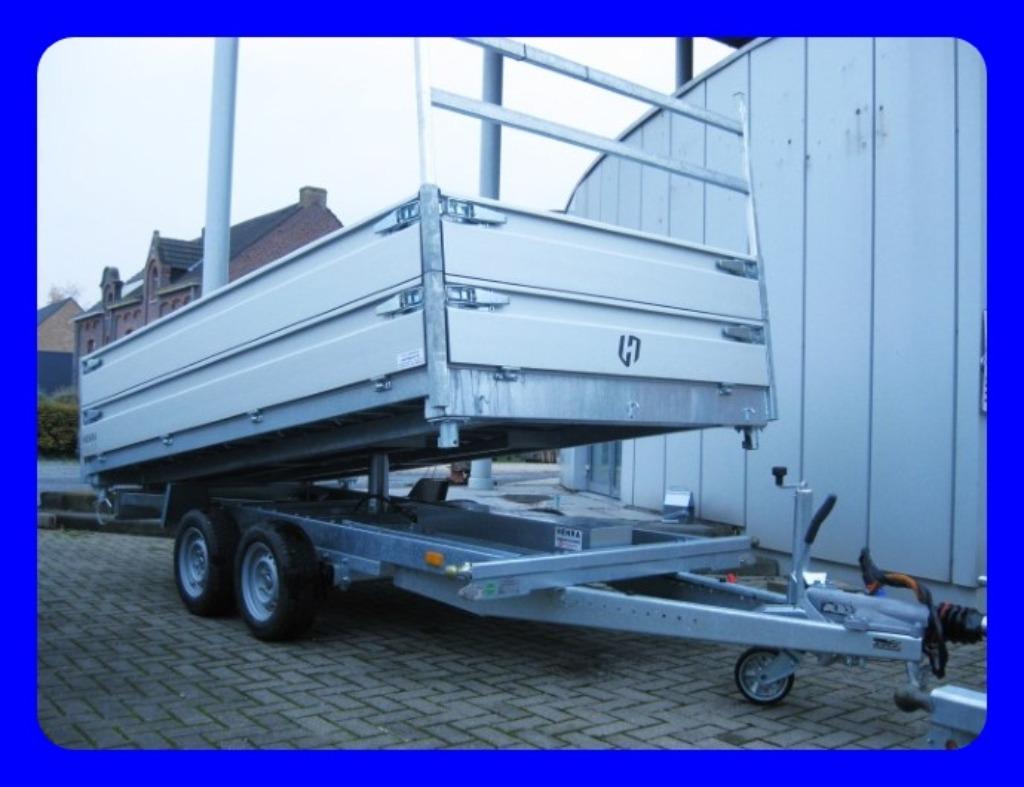 Henra Kipper 351x185 3500kg Dubbel Alu. schotten, Autos : Divers, Remorques, Enlèvement, Neuf