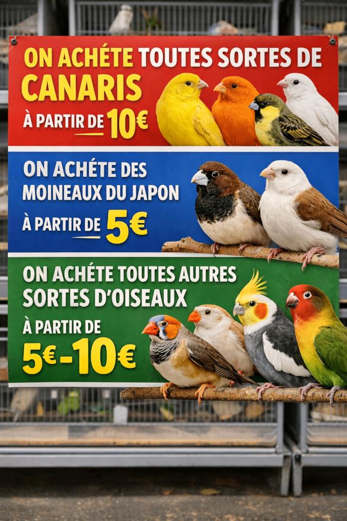 Achete canari , diamant de gould et moineaux du japon, Plusieurs animaux, Canari de posture