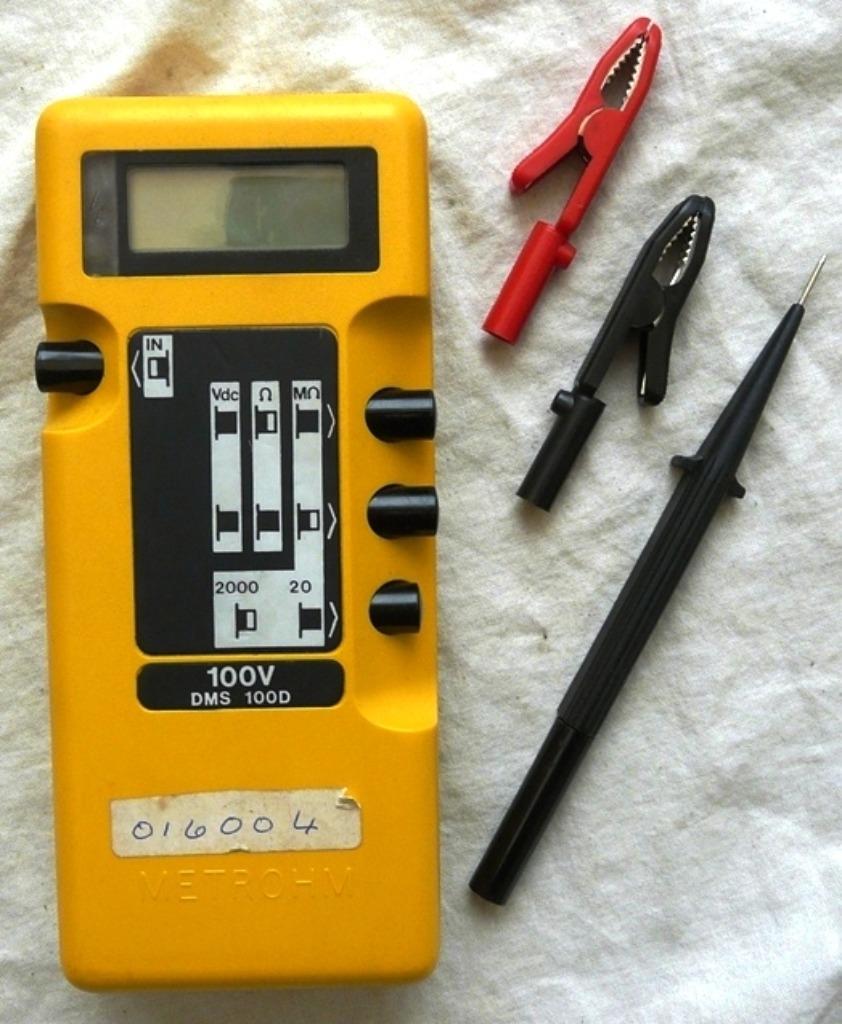 Meetapparaat, Megohmmeter, Metrohm, PTT, met Draagtas, 1980s, Elektronische apparatuur, Overige elektronische apparatuur, Gebruikt