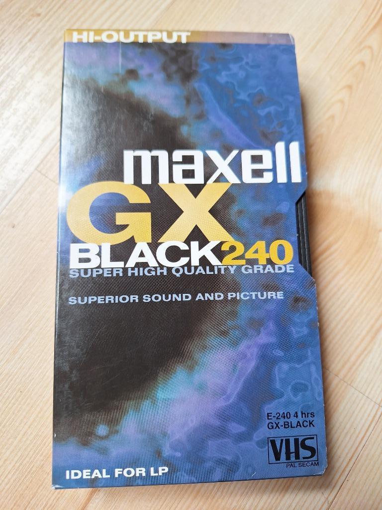 Nieuw ongebruikte VHS videocassette Maxell GX Black E-240 4h, Ophalen of Verzenden, Zo goed als nieuw