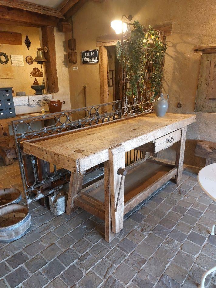 ancien établi robuste, ancien plan de travail de cuisine, Enlèvement