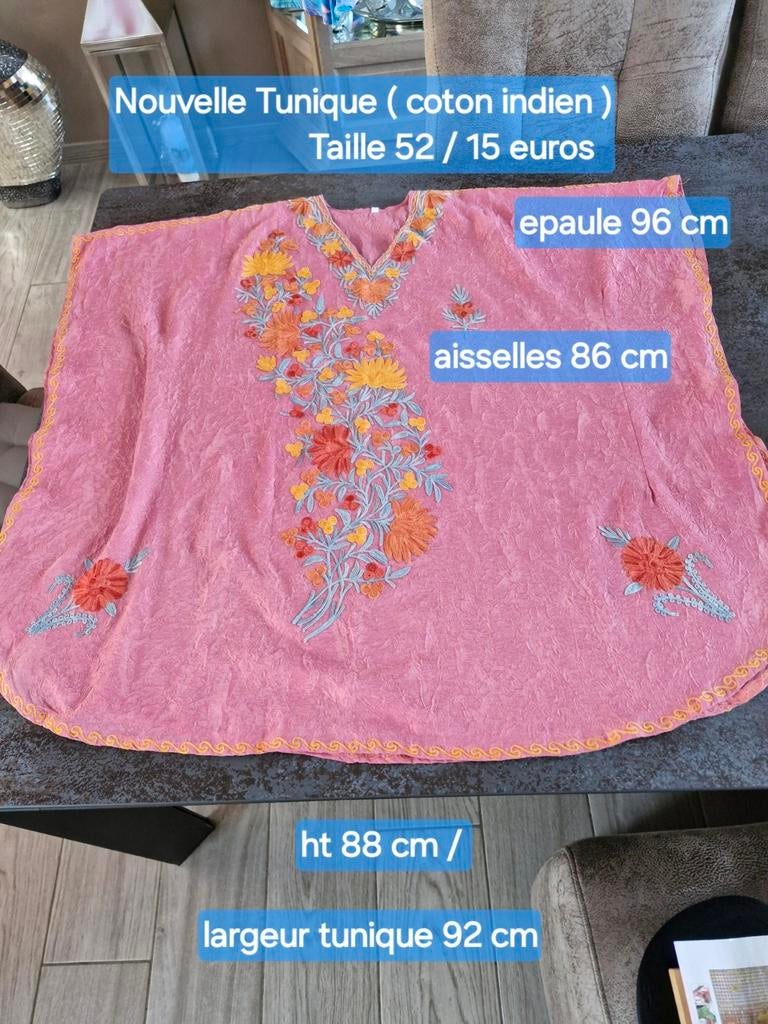 Nieuwe Indiase katoenen tuniek naar keuze, maat 50/52, Kleding | Dames, Ophalen of Verzenden, Nieuw, Geel