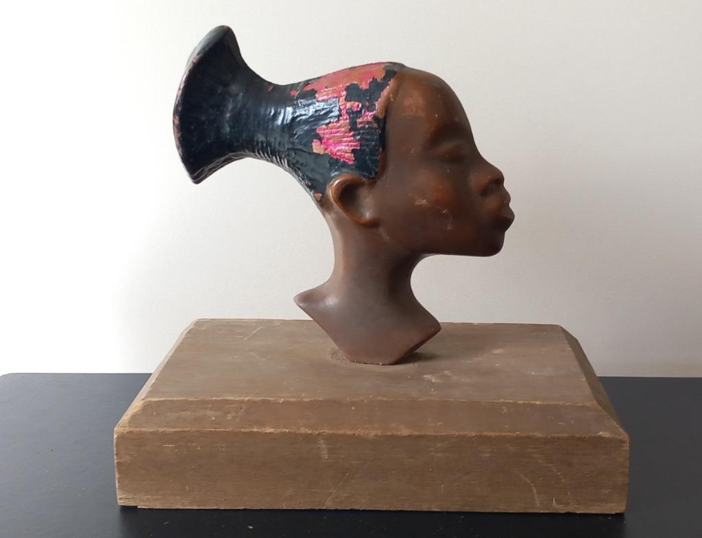 Afrikaans bronzen beeld, Ophalen of Verzenden