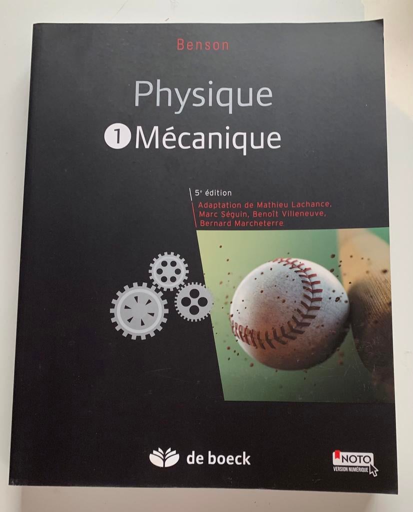 Physique 1. Mécanique de Benson, Enlèvement, Utilisé, Sciences naturelles