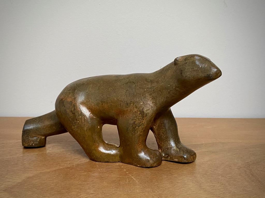 Ourson Art Déco 1930 en bronze Dans le Style de POMPON signé, Antiquités & Art, Enlèvement ou Envoi, Bronze