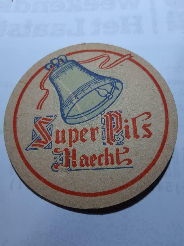 oude bierkaartje: Haecht Super Pils Expo 58, Verzamelen, Biermerken, Ophalen of Verzenden
