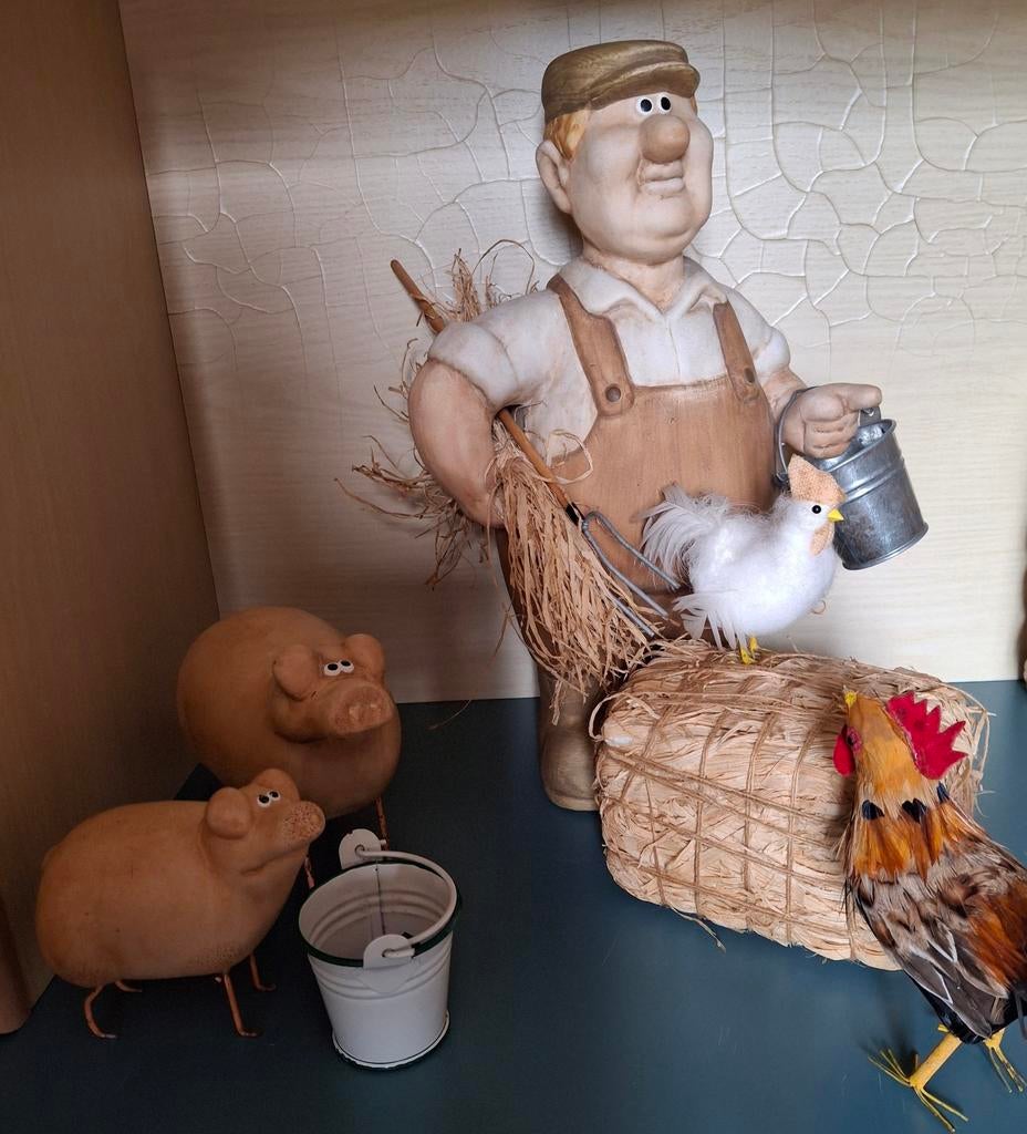 Deco, boer met dieren, Verzamelen, Ophalen, Zo goed als nieuw