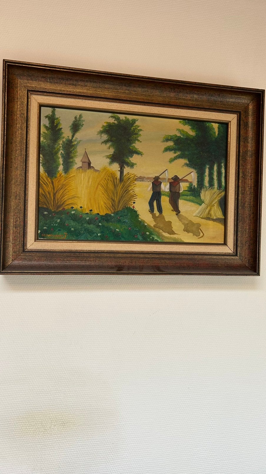 Schilderij van J van Malderen, Antiek en Kunst, Kunst | Schilderijen | Klassiek, Ophalen, Doek, Landschap, Olieverf