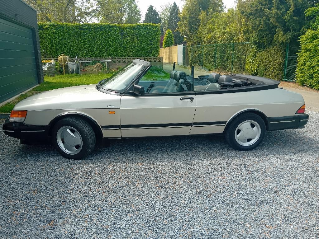 Saab 900 Classic cabrio s 16v, Auto's, Voorwielaandrijving, 21 cc, Beige, 4 cilinders
