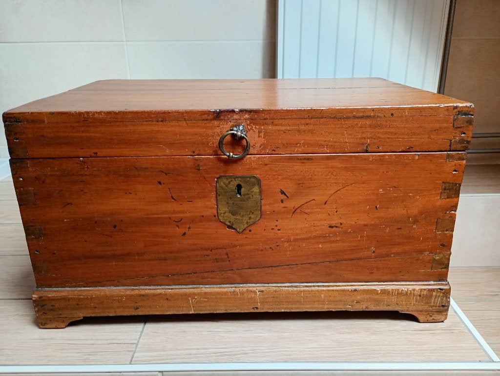 Coffre en bois de chaîne, 50 à 100 cm, Enlèvement, Utilisé, Chêne