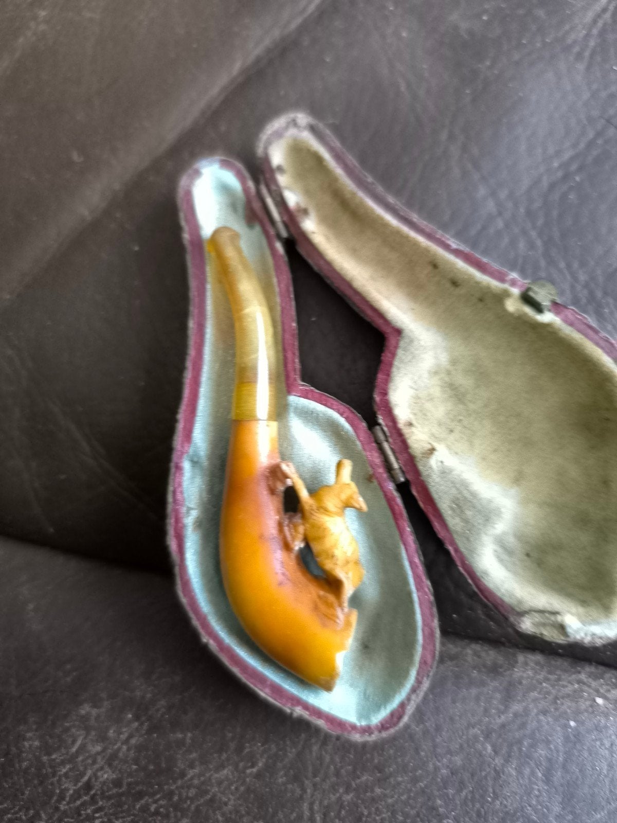 Klein oud pijpje met houder, Antiek en Kunst, Ophalen