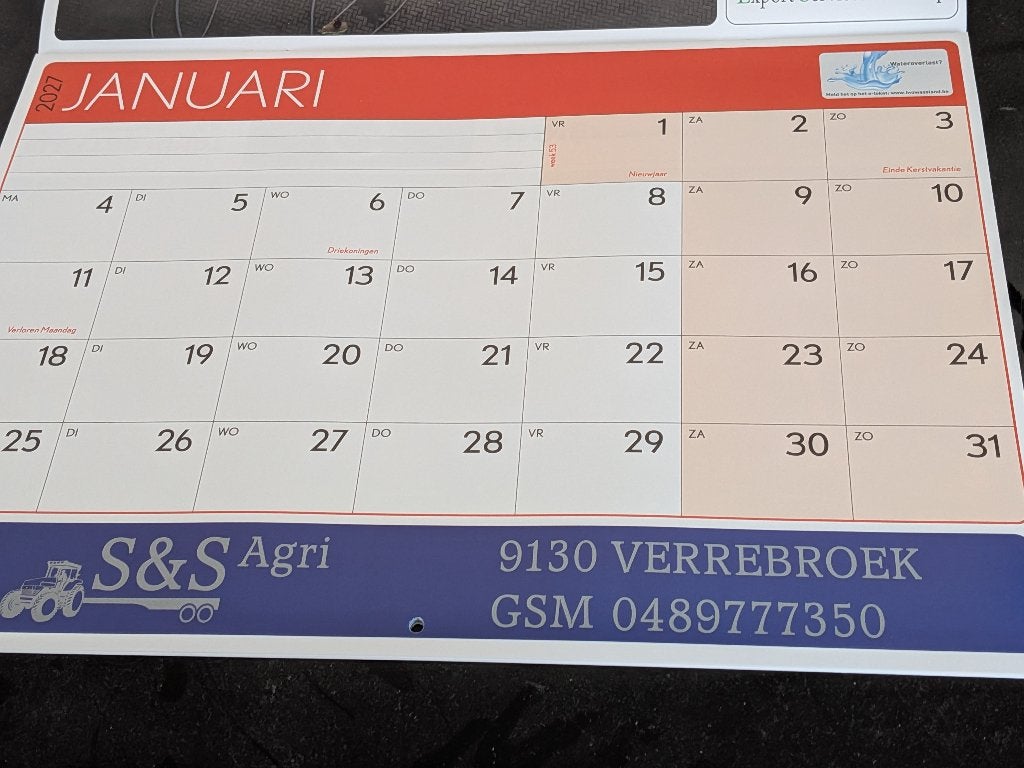 2027 : Grote kalender ( brandweer ), Diversen, Ophalen of Verzenden, Maandkalender, Nieuw