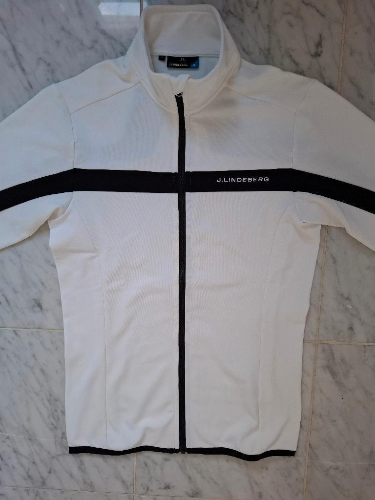J LINDEBERG sweat gillet a col et tirette blanc S 46, J LINDEBERG, Enlèvement ou Envoi, Général, Porté
