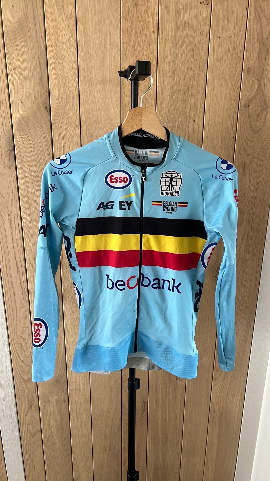 Veste d'été à manches longues Belgian Cycling Bioracer M, Enlèvement ou Envoi, Comme neuf, Taille 38/40 (M), Bleu