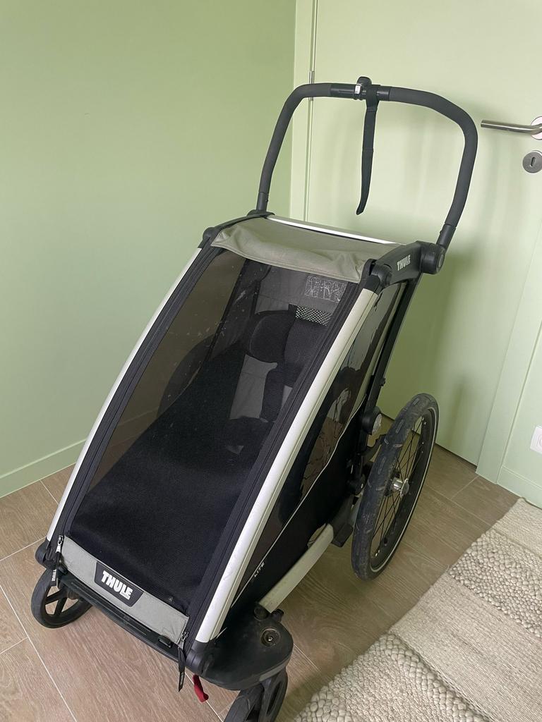 Fietskar thule chariot lite 1 kind, Fietsen en Brommers, Ophalen, Gebruikt, Kinderkar, Opvouwbaar