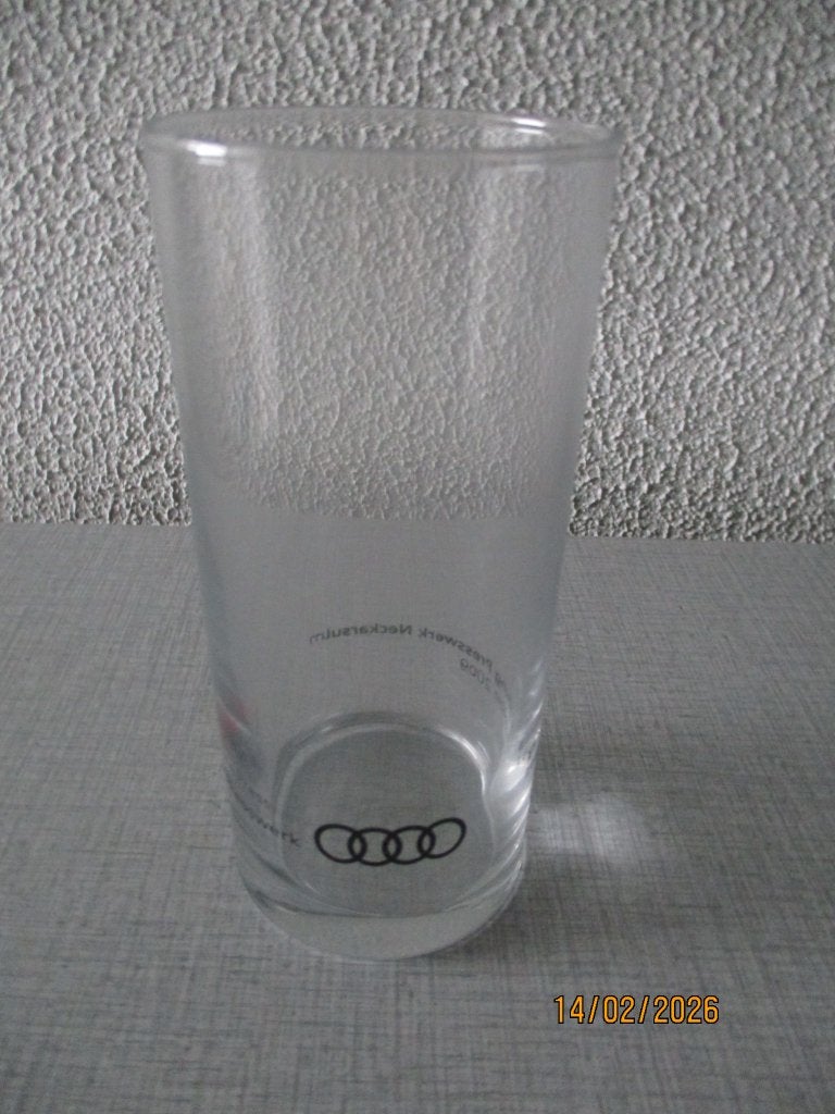 6 nieuwe longdrink glazen met het audi merkteken, Verzamelen, Ophalen of Verzenden, Nieuw