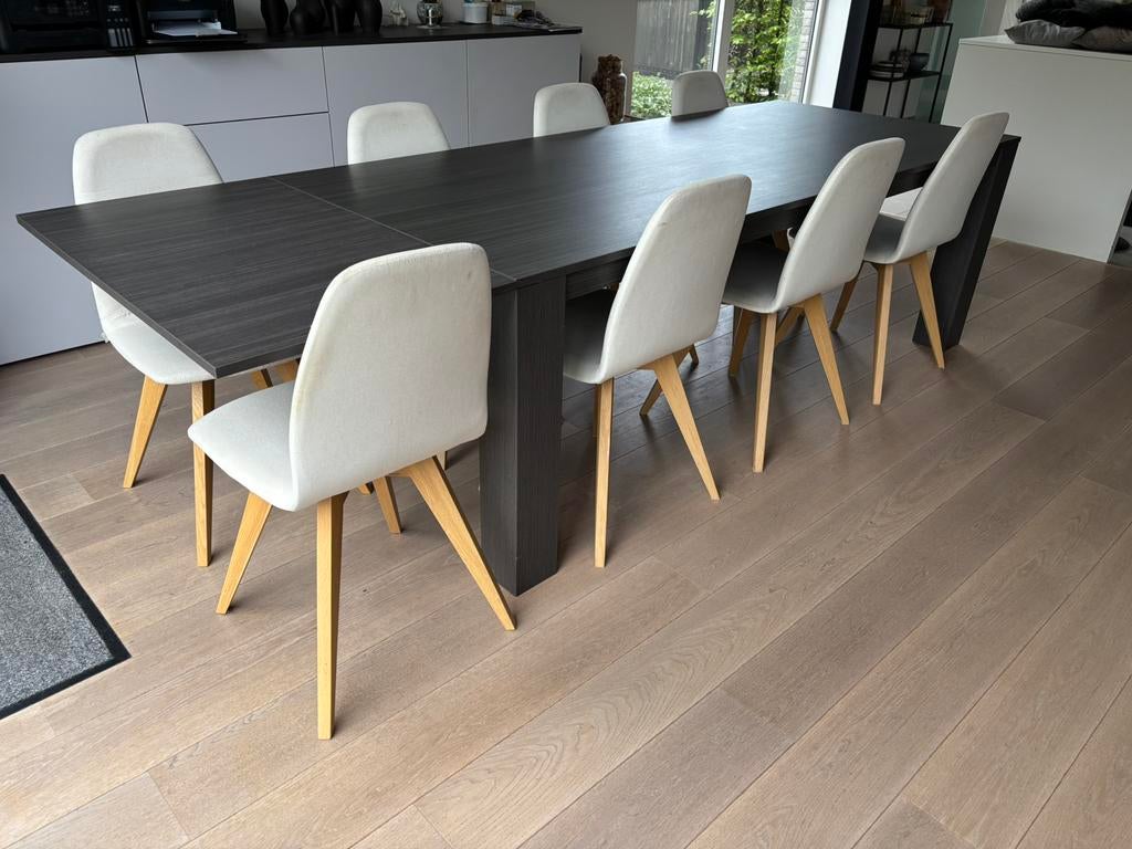 Chaises en tissu beige, lot de 8, Enlèvement, Blanc, Tissus, Cinq, Six Chaises ou plus