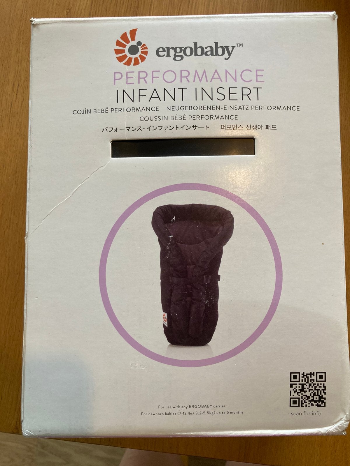 Insert pour bébé Ergobaby Performance, Autres marques, Porte-bébé, Enlèvement ou Envoi, Ventre