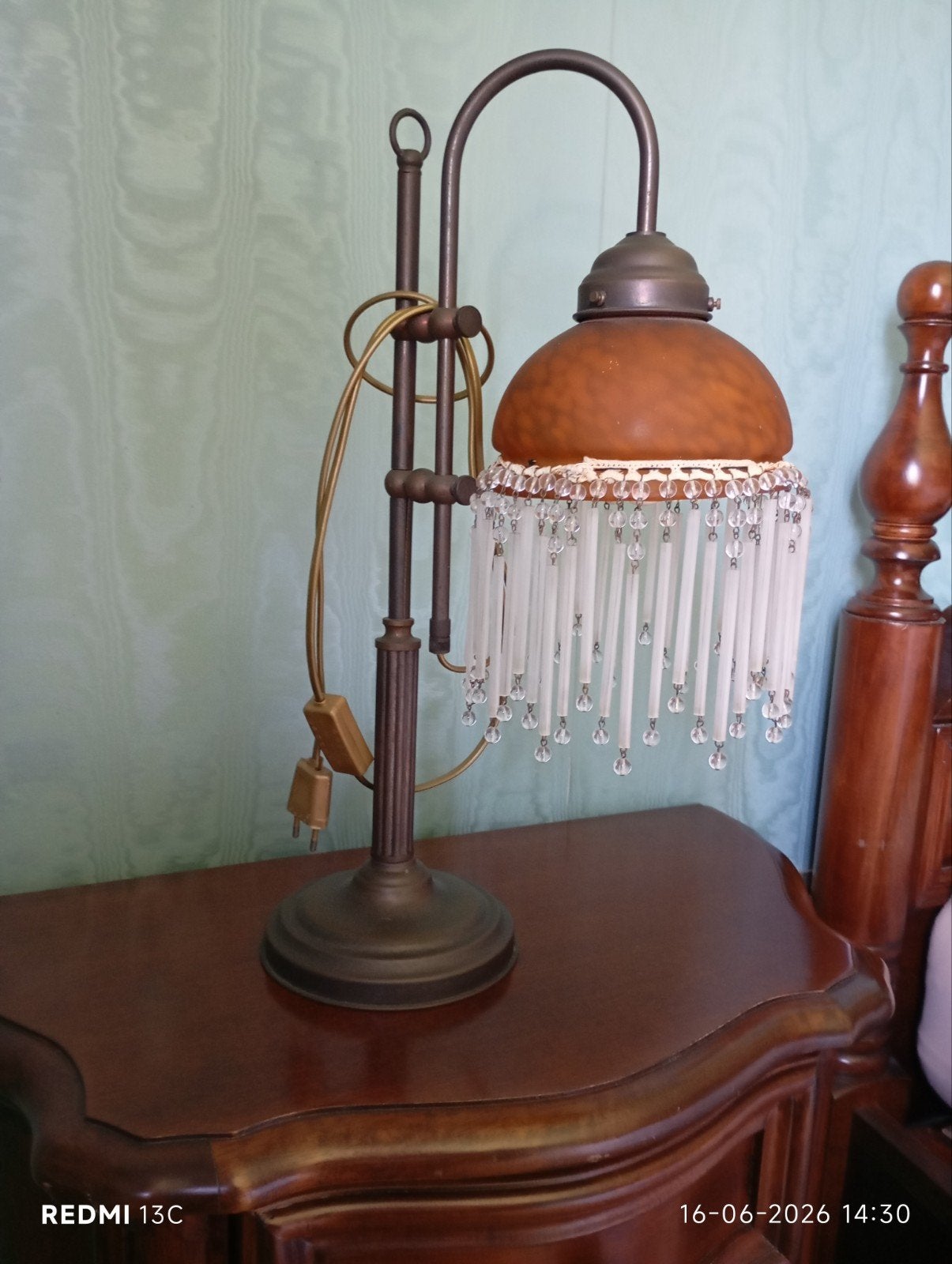 Brocante nachtlamp  Hoogte 50cm, Antiek en Kunst, Ophalen