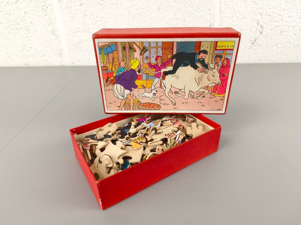 Puzzel Kuifje 1950's, ., Ophalen of Verzenden, ., Kuifje