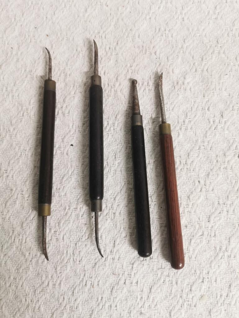 Antieke set boetseertools, Ophalen of Verzenden