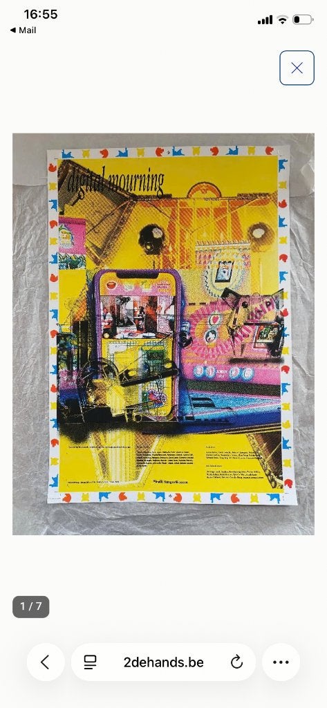 Screenprint Neil Beloufa, Gesigneerd, Ophalen