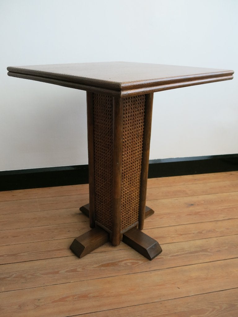 Table art deco avec base en cannage, Enlèvement