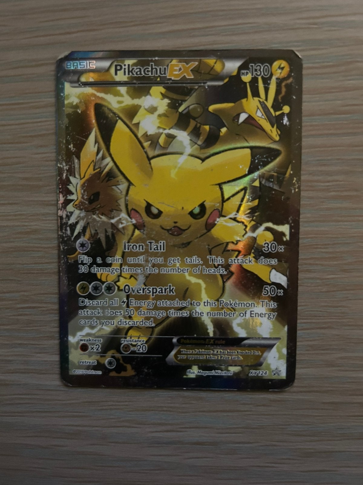 Zeer zeldzame pikachu EX, Hobby en Vrije tijd, Ophalen of Verzenden, Gebruikt, Losse kaart