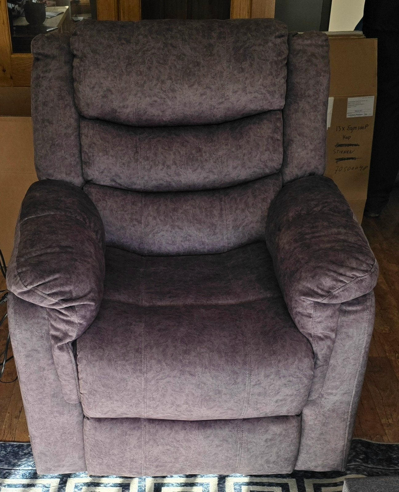 Relaxzetel met massagefunctie, Maison & Meubles, Gris, Comme neuf, Enlèvement, Tissus
