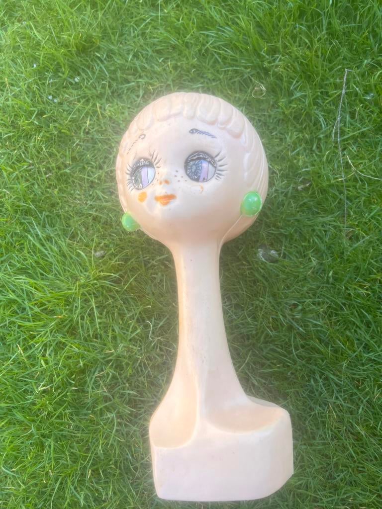 Vintage twiggy etalagekop uit de jaren 60, Verzamelen, Poppen, Ophalen, Gebruikt, Pop