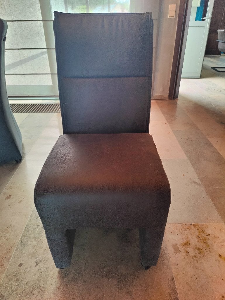 Microvezel met lederen look stoelen voor living, Huis en Inrichting, Stoelen, Ophalen, Bruin, Leer, Vijf, Zes of meer stoelen