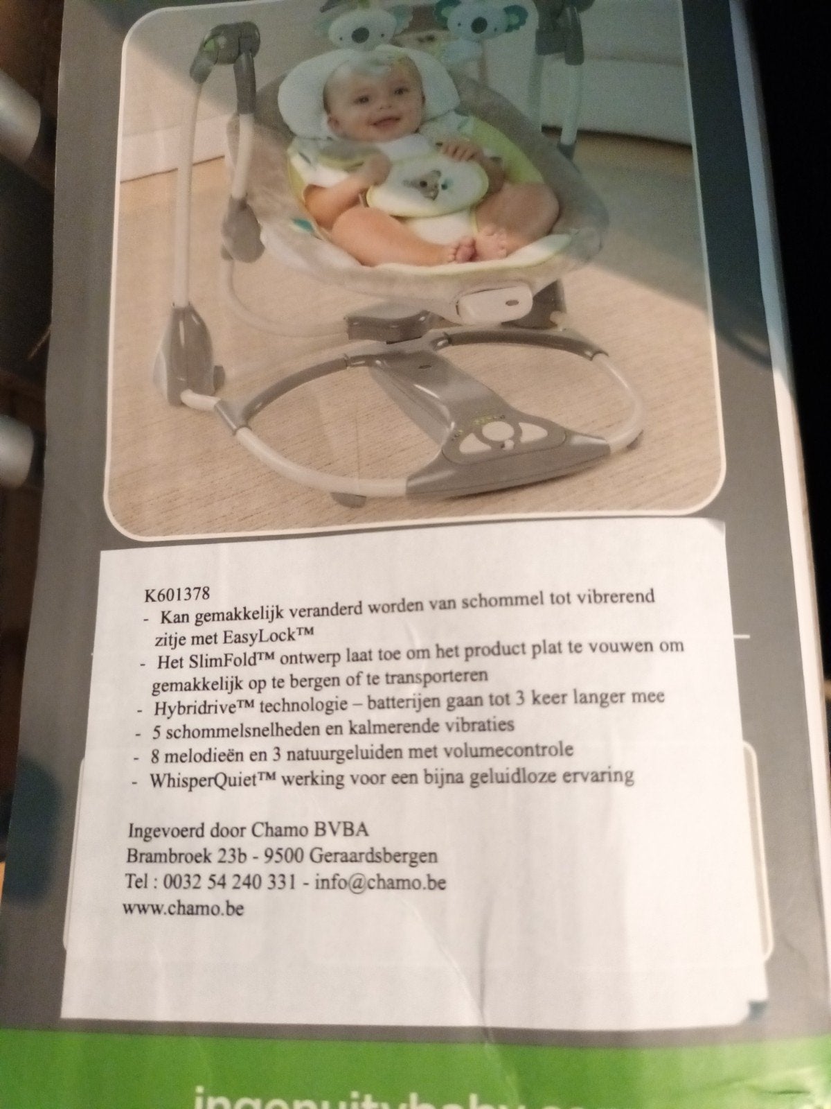 baby schommelstoel, Kinderen en Baby's, Wipstoeltjes, Ophalen, Gebruikt, Schommelstoel
