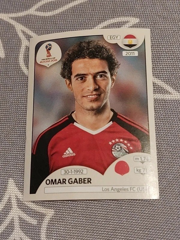 Panini / Sticker : Omar Gaber / Egypte / WK 2018, Verzamelen, Ophalen of Verzenden, Nieuw, Poster, Plaatje of Sticker