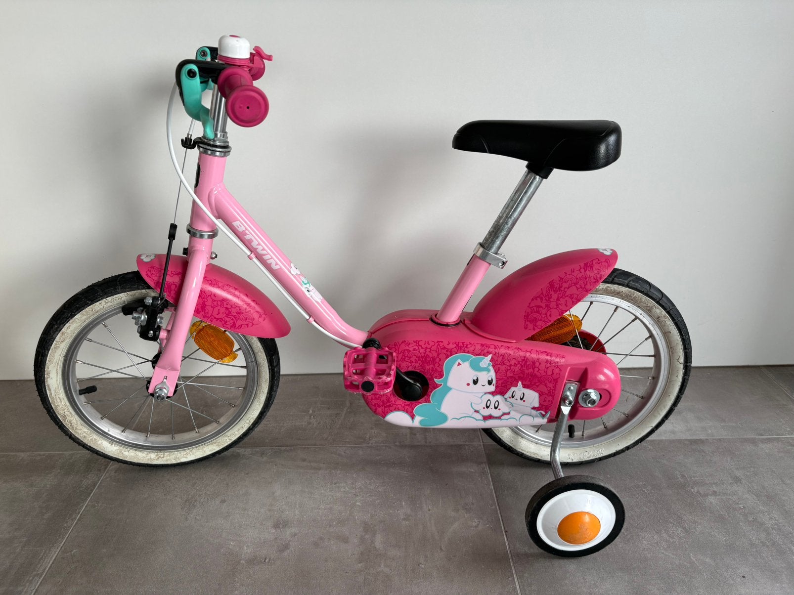 Vélo pour fille 14pouces, Vélos & Vélomoteurs, Frein sur jante, Stabilisateurs, Comme neuf, Enlèvement