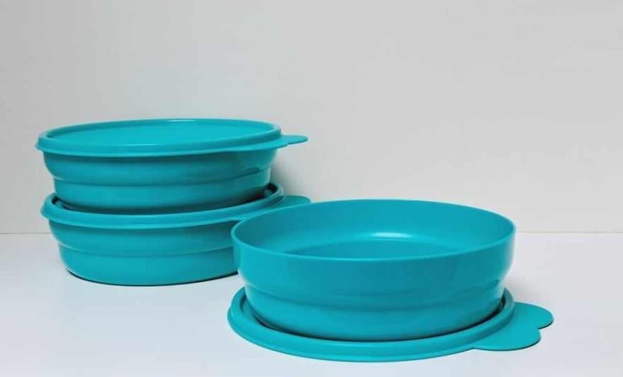 Tupperware™ « Bol Céréales » 500 ml x 3 - bleu, Envoi, Neuf, Bleu, Boîte