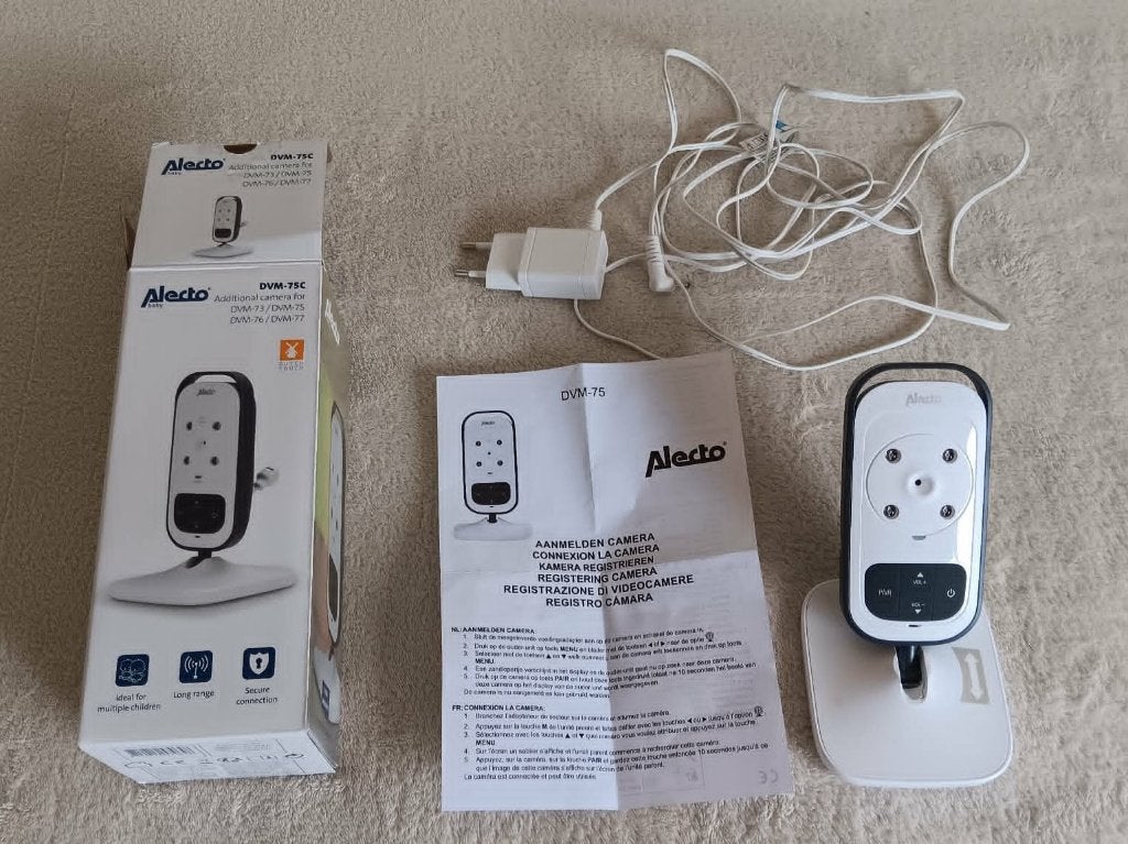 Alecto camera (voor babyfoon DVM75) met doos, Kinderen en Baby's, Babyfoons, Ophalen, Gebruikt, Camera