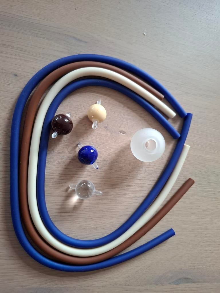 NIEUW! Ketting met # mogelijkheden (nwpr 47eur), Bijoux, Sacs & Beauté, Colliers, Neuf, Synthétique, Bleu, Réglable, Enlèvement ou Envoi